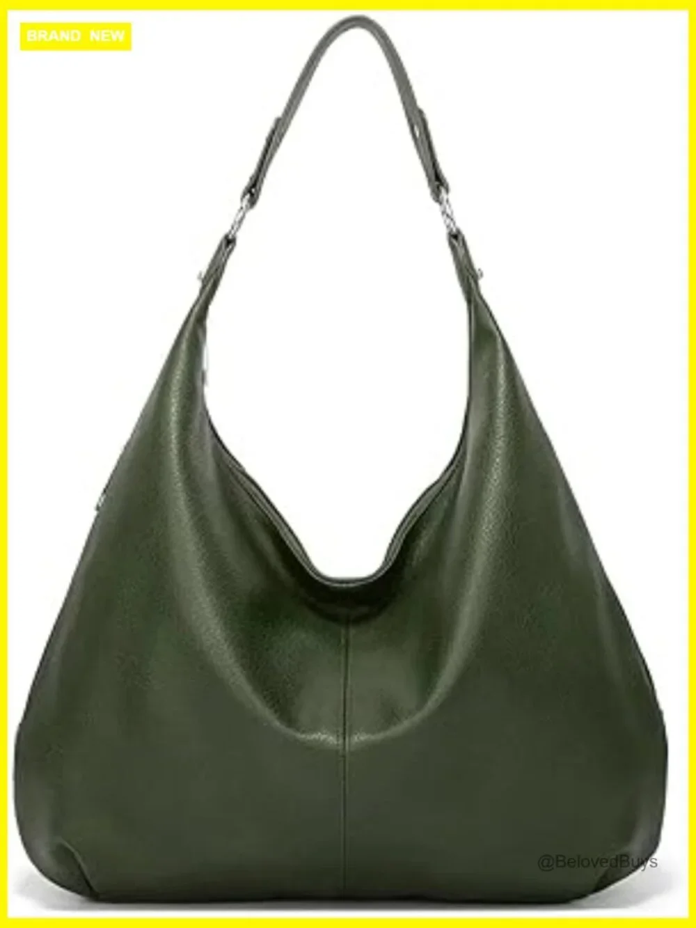 Slouchy Hobo Shoulder Bag Top Handle Tote Soft PU Leather Medium